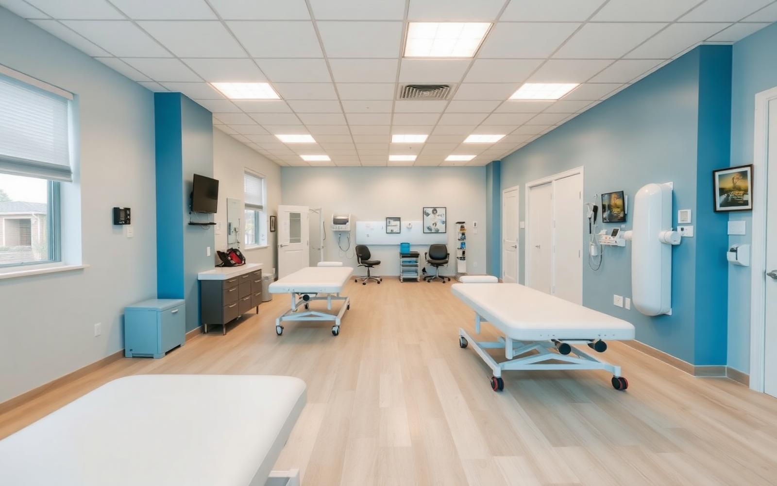 Modern physical therapy clinic